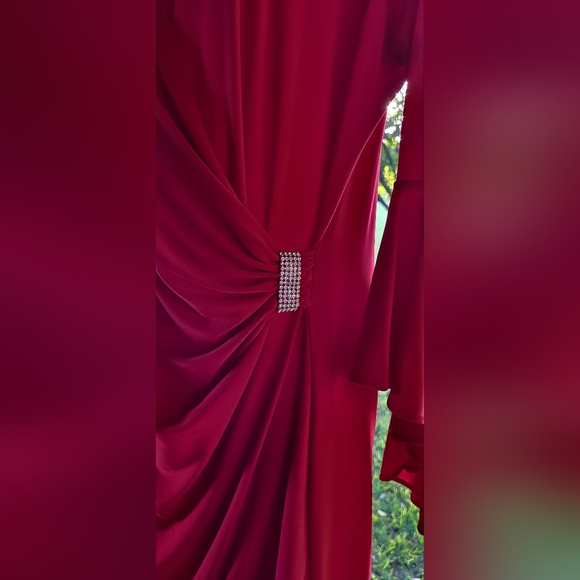 ❤️Beautiful MSK red rhinestone dress size Med ♥️ - Picture 5 of 6